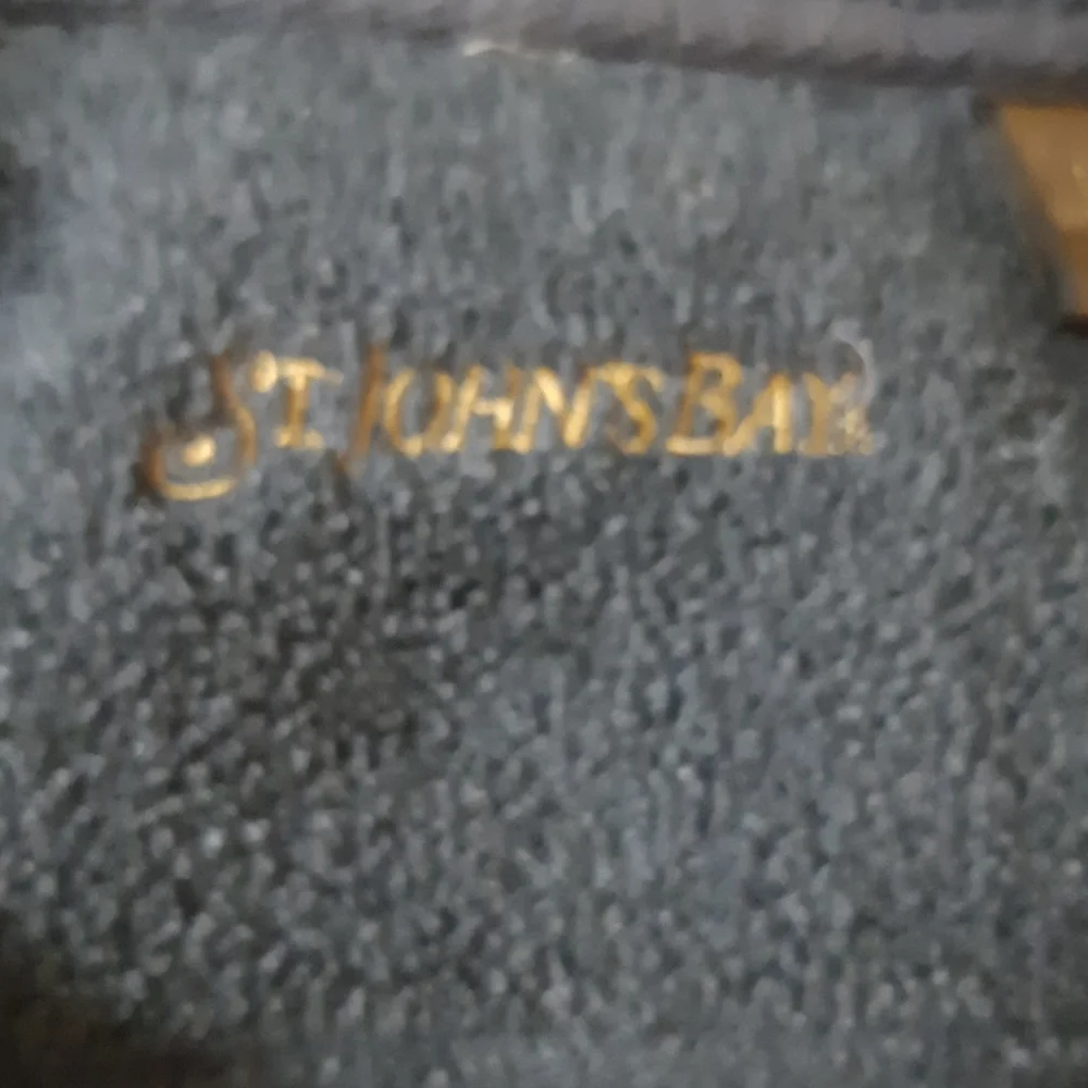 Mens Pullover Sweater Winter weather sz L St Johns b45 Gray zip long sleeve Warm